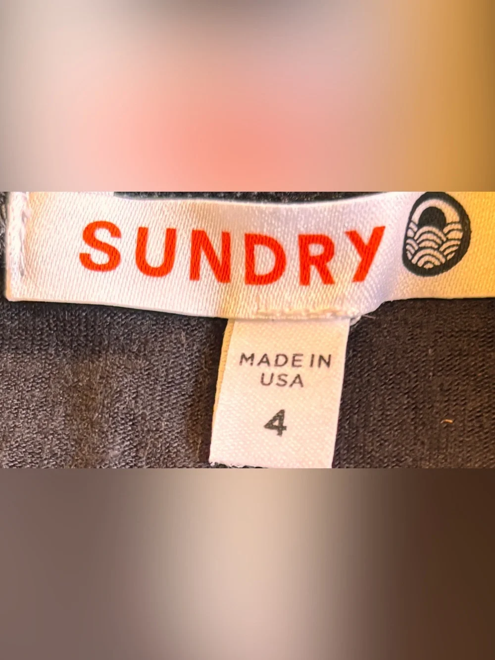 Sundry Black Midi Skirt with Side Slit Size 4 tag with 34” measurement waist
